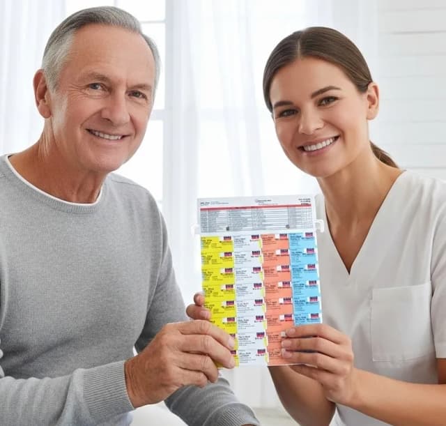 color coded medication packaging